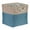 Beige/Blue 13inch, variant on Unique Bargains Square Fabric Storage Basket Bin White/Green 13inch