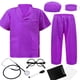 thumbnail image 1 of Bata médica para niños con disfraz de médico ZZIHAN, color morado, de 10 a 12 años, 1 of 7