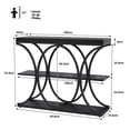 thumbnail image 4 of Yiwa Modern 3-Tier Console Table, Narrow Entryway and Sofa Table with Open Shelves and Geometric Metal Legs, 4 of 6