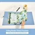 thumbnail image 5 of 2 Pack Pencil Pouch for 3 Ring Binder Smooth Zipper Folders with Pockets Clear Window Pencil Case Cute Elephant Head and Plant, 5 of 6
