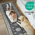 thumbnail image 6 of TECHVIDA 2'x8' Hallway Runner Rug Boho,Non Slip Machine Washable Rugs for Hallway Kitchen,Dark Grey, 6 of 9