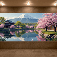 thumbnail image 5 of Japanese Style Landscape Backdrop with Mount Fuji Cherry Blossoms and Pavilions Banner Party Decorations Photography Props Event Decors Festival Backgrounds, 5 of 7