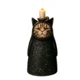 thumbnail image 2 of Mysterious Hooded Cat Candlelight Figurine 3-Piece Halloween Decor Set with Warm Flameless Ambiance Vintage LED Halloween Tabletop Decor for Shelves and Mantels, 2 of 6