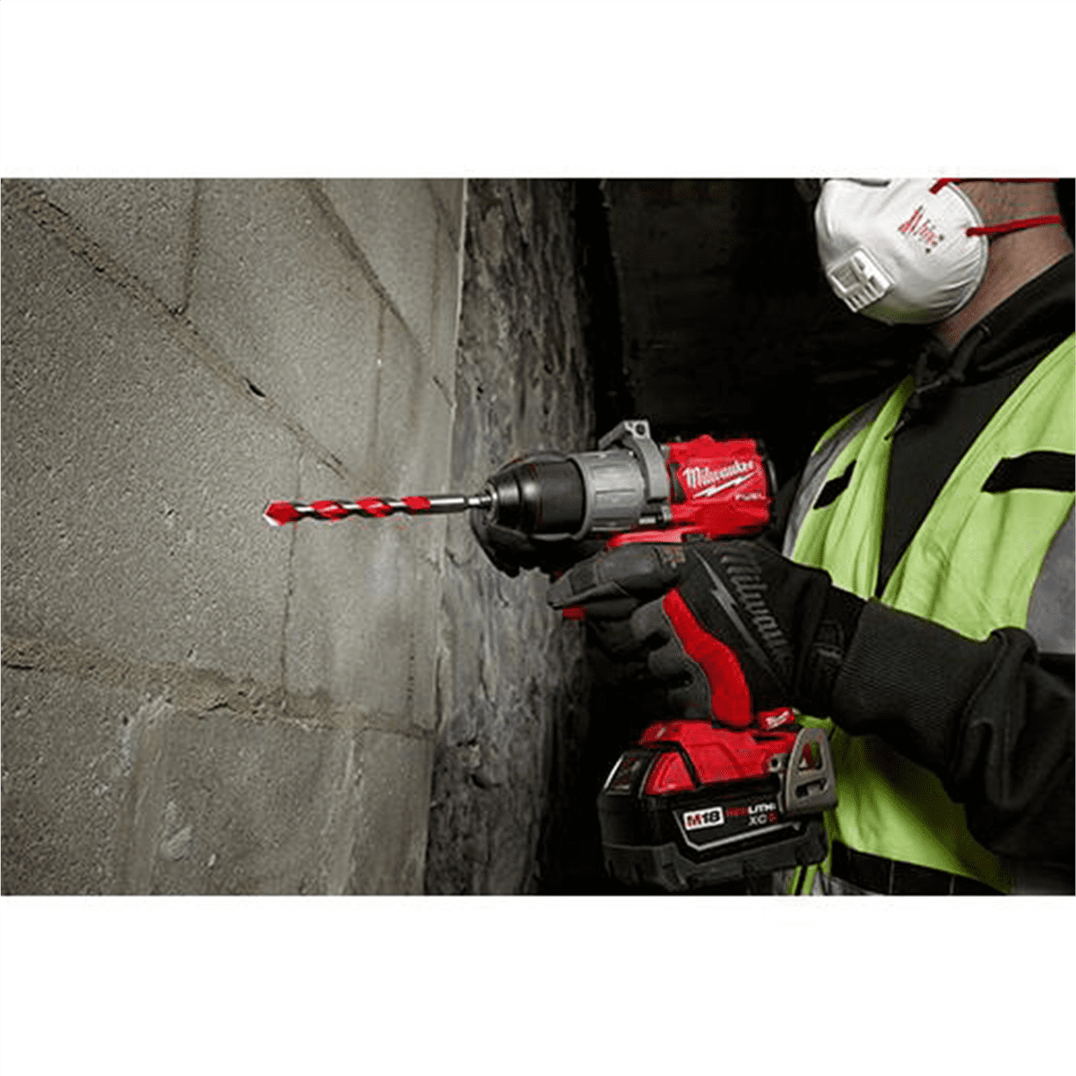 Milwaukee Tool 3/16" x 4" x 6" SHOCKWAVE Impact Duty Carbide Hammer Drill Bits - Bulk 5 PK