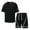 Black, variant on ZUKMRJPC Mens Summer Track Suits 2 Piece Short Sleeve Crewneck T Shirts and Shorts Sets Casual Athletic Jogging Tracksuit with Pocket