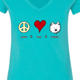 thumbnail image 4 of Inktastic Peace Love Westies Women's V-Neck T-Shirt, 4 of 5
