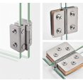 thumbnail image 1 of Heavy-Duty 270° Swing Glass Door Hinges for 8-10mm Glass Panels, Set of 2, 1 of 5