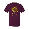 thumbnail image 2 of You Are My Sunshine Skull And Sunflower Inspirational/Christian Men's Graphic T-Shirt, Maroon, Large, 2 of 3