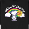 thumbnail image 3 of Peanuts - Follow The Rainbow - Men's Crew Neck Fleece Pullover, 3 of 6