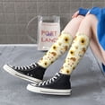 thumbnail image 3 of Lsque Watercolor Bee Honey Honeycomb Bee Printed Crew Socks Men's Women's LightWeight Thin Casual Calf Socks ,Knee High Socks,Cotton Socks, 3 of 9