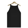 thumbnail image 6 of YYDGH Women's Crew Neck Ribbed Tank Top Halter Sleeveless Summer Knit Cami Top Sweater Tank Black S, 6 of 7