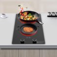 thumbnail image 4 of Black Galvanized Sheet 51*28.8*8cm Double-Headed Electric Ceramic Stove 2100w Double-Knob Timing Vertical Electromagnetic Stove, 4 of 18
