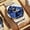SG868 Men's Blue with Gold Trim, variant on Men's Quartz Watch Fully Automatic Waterproof Ultra-thin Luminous Wristwatch Business Calendar Fashionable Men's Wristwatch Trendy Watch