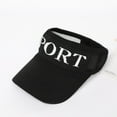thumbnail image 4 of Only Moment Black Breathable Visor Wide Brim Hats for Women Polyester Sun Sports Visor Hat Visor Adjustable Cap for Women and Men One Size, 4 of 7
