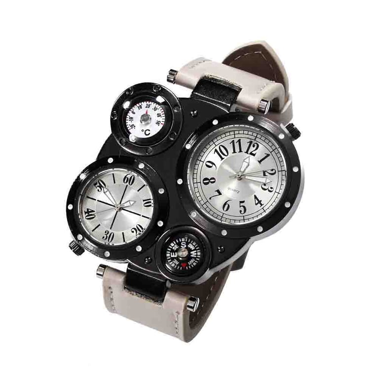 Hevirgo Men Chic Dual Movement Quartz Waterproof Outdoor