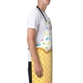 thumbnail image 3 of Lsque White Ice Cream Waterproof Apron Chef Aprons for Men Heavy Duty Chemical Work Apron Extra Long Grilling Aprons with Adjustable Bib Apron, 3 of 9
