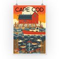 thumbnail image 2 of Cape Cod, Massachusetts, Nautical Geometric (12x18 Wall Art Poster, Room Decor), 2 of 3