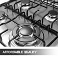 thumbnail image 5 of Table de Cuisson au Gaz Intégrée 24"x20 Pouces 4 Brûleurs Cuisinière en Acier Inoxydable avec Kit de Conversion GN/GPL Protection par Thermocouple et Facile à Nettoyer (20l X 24h), 5 of 5