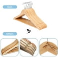 thumbnail image 4 of 10Pack Quality Wooden Hangers - Slightly Curved Hanger Set - Solid Wood Coat Hangers with Stylish Chrome Hooks - Heavy-Duty Clothes, Jacket, Shirt, Pants, Suit Hangers, 4 of 6