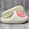 thumbnail image 5 of Smiley Face Slippers (Unisex), Slip Resistant, Slide-On House Shoes, Pink (US Womens 8 / Mens 6.5), 5 of 8