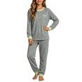 thumbnail image 4 of Xdegoge Kids Warm Thermal Underwear Sets Boys Girls Contrast Trim Long Sleeve Top and Pants Winter Base Layer Pajamas Two Piece Sleepwear Cozy Home Loungewear, 4 of 6