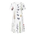 thumbnail image 4 of Robe Maxi pour Femmes Été Imprimé Bohème Manches Courtes Robe de Plage Longueur Genou Robe Manches Courtes en Solde, 4 of 5