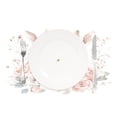 thumbnail image 2 of Ryvnso Placemats Set of 4 Bunny Roses Flower Dining Mats Heat-Resistant Non-Slip Washable Table Mat, 2 of 8
