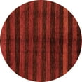 thumbnail image 1 of Ahgly Company Indoor Round Abstract Orange Modern Area Rugs, 4' Round, 1 of 4