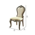 thumbnail image 5 of Benjara 24" Side Dining Chair (Set of 2)- Vintage Oak Brown- Beige Chenille, 5 of 6