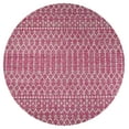 thumbnail image 2 of JONATHAN Y SANTA MONICA 5' Round Area Rug, Ourika Moroccan Geometric Textured Weave - Fuchsia/Light Gray, SMB108Q-5R, 2 of 3
