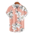 thumbnail image 4 of Awdenio Shirts for Men Floral Shirts Casual Tropical Beach Short Sleeve Funky Aloha Shirt Summer Holiday Vacation Party, 4 of 6