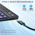 thumbnail image 3 of Funda con teclado compatible con el iPad Air de 11 pulgadas M2/10.9 de Harvopu, 3 of 8