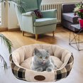 thumbnail image 4 of Cálido celosía gatos cama para perros de felpa corta suave lavable marrón Zulema celosía gatos perros cama, 4 of 7