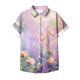 thumbnail image 5 of Fiudx Ofertas Flash Del Día Blusas de Manga Corta Estampadas Informales Regulares para Mujertop, 5 of 5