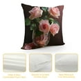 thumbnail image 4 of Nawypu  Shabby Chic Throw Pillow Covers, Floral Decorative Cushion Flower Pillow Cases Pink Rose Pillow Cases for for Summer Spring Wedding, 4 of 5