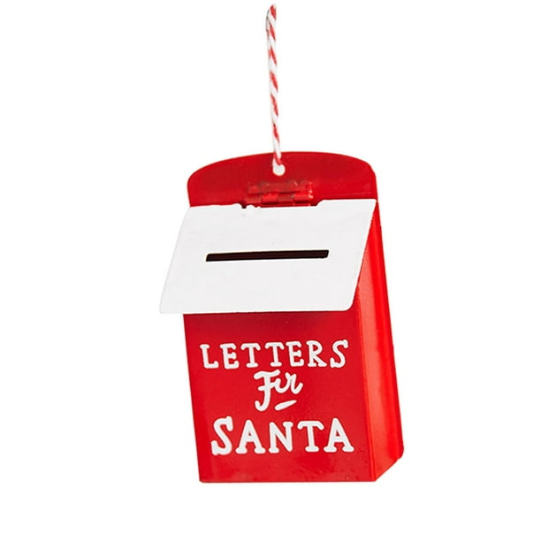 Adorno colgante para árbol de Navidad, adornos decorativos, bonito colgante navideño Buzón pequeño