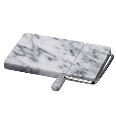 EVCO International Inc. Creative Home Natural Off-White Marble 5" x 8" Cheese Slicer Butter Cutter