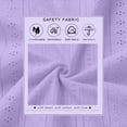 thumbnail image 5 of Purple Going Out Tops for Women Summer Tops for Women 2025 Trendy 3/4 Sleeve V Neck Eyelet Shirts Casual Holiday Vacation Blouses, 5 of 6