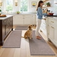 thumbnail image 4 of Vaukki Kitchen Rugs and Mats Non Skid Washable Set of 3,Rubber Backing Absorbent Kitchen Mats for Floor Front of Sink,Coffee, 4 of 10
