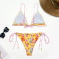 thumbnail image 3 of Gibobby Conjunto de bikini para mujer Traje de baño sexy para mujer con diseño de personalidad Bikini floral pequeño(A,G), 3 of 4