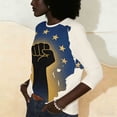 thumbnail image 4 of Xuyuer Black History Shirts for Women I Am Black History Month Shirt Round Neck Graphic African American 3/4 Sleeve Tee Tops, 4 of 9