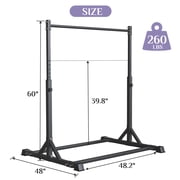 Primy 230LBS Gymnastics Bar for Kids, 39~61inches Adjustable Height Gymnastic Horizontal Bars, Stable Gymnastics Equipment Junior Training Bar for Home Using for Children