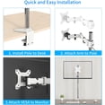 thumbnail image 5 of Fully Adjustable Single Monitor Standing Mount Extra Tall 31.5" Pole for One Display up to 32" - SA-D280-White, 5 of 5