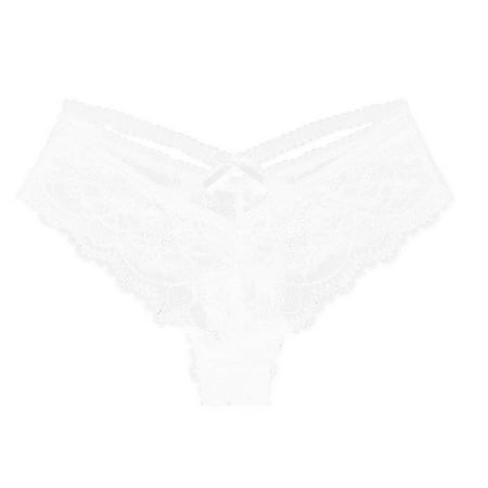 

YDKZYMD Multicolor Low Waist Thongs Underwear for Women Embroidery Criss Cross Floral Lace Sexy Hollow out Panties 1 Pack S-XL