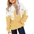 thumbnail image 2 of YUANxueke Boys & Girls Fleece Hoodies Ice-cream Printed Long Sleeve Hooded Sweatshirts Cute Comfy Tops with Pockets for 4-14 Years, 2 of 3