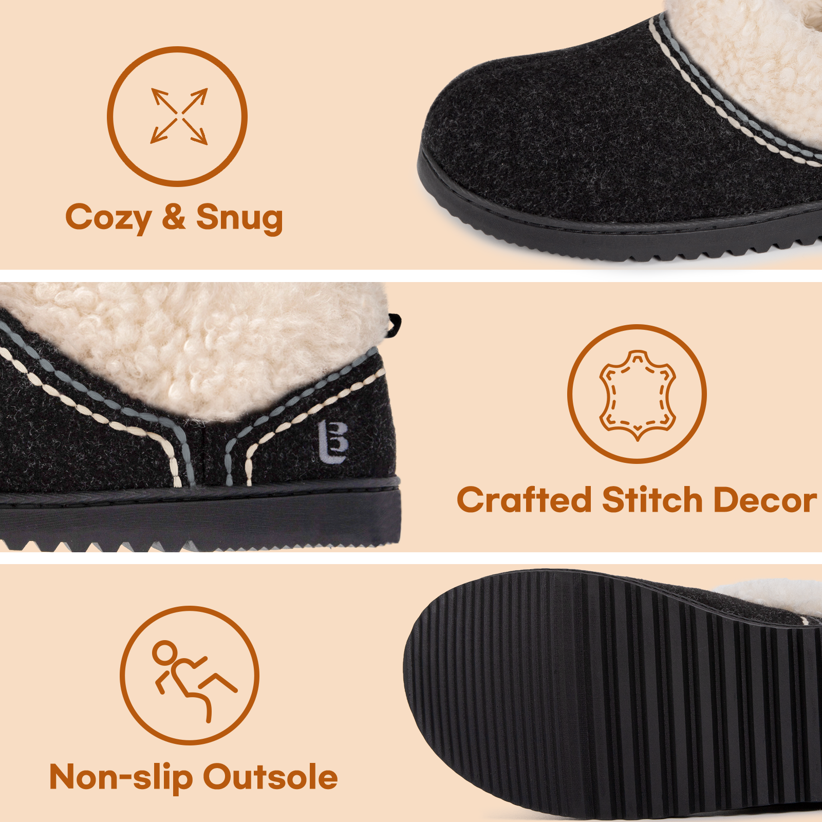 LongBay Women's Cozy Bootie Slippers with Memory Foam photo 5