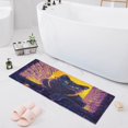 thumbnail image 3 of WOBOGO Purple Dusk Cat Pattern Carpet 39x20in Kitchen Bathroom Plush Absorbent Non-Slip Floor Mat, 3 of 8