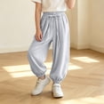 thumbnail image 4 of FAIWAD Joggers for Girls Loose Drawstring Waist Pants with Pockets Kids Casual Outdoor Clothes, 4 of 9