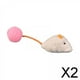 thumbnail image 1 of 2x Juguete Interactivo para Gatos con Ratón, Juguetes para Mascotas con Animales de Peluche Realistas, Juguetes para Ratones de Felpa para Gatos, Jugu 2 piezas, 1 of 8