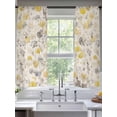 thumbnail image 2 of Yellow Grey Botanical Sheer Curtains 63 Inch Length 2 Panels Set for Living Room/Bedroom, Spring Floral Watercolor Rustic Curtain Sheers Drapes Rod Pocket Curtains Window Treatment Set 52''x63''x2, 2 of 7